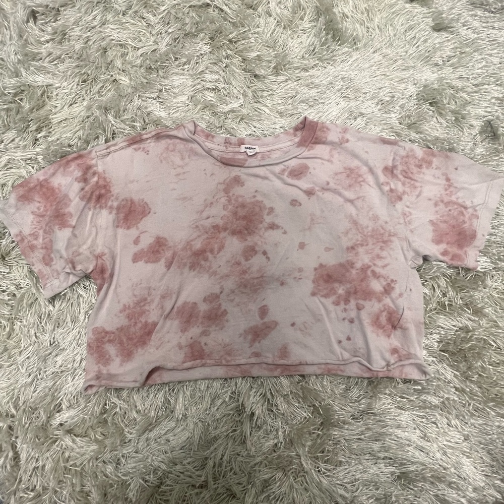 Garage pink tie dye crop t-shirt size M